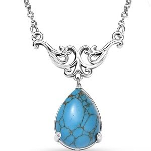 Karis Blue Turquoise Pear Shape Necklace - NWT